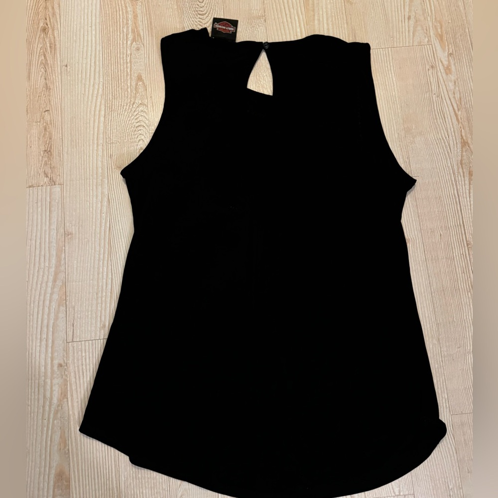 Harley Davidson black tank top w/bling - Picture 2 of 5